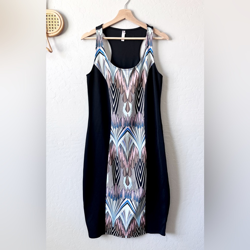 Xhileration Art Deco Body-con Sleeveless Dress